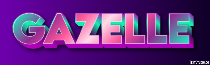 Gazelle Effet de Texte
