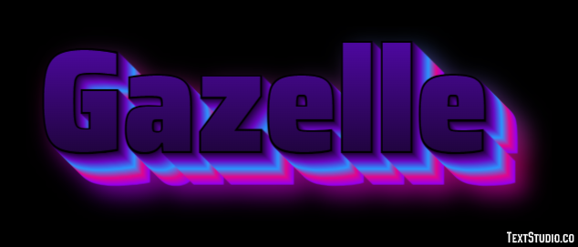 Gazelle Effet de texte
