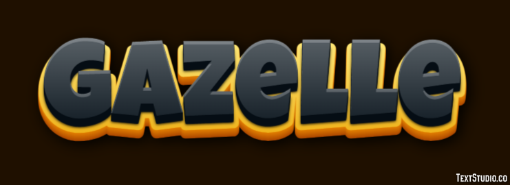 Gazelle Effet de Texte