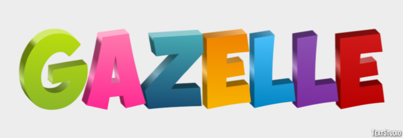 Gazelle Effet de Texte