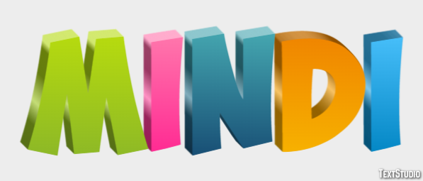 Mindi Text effect