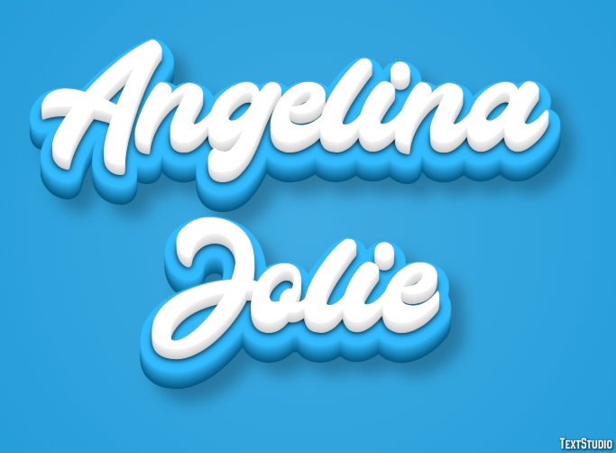 Angelina Jolie Efeito de texto