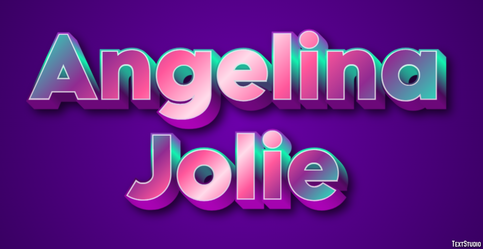 Angelina Jolie Efeito de texto