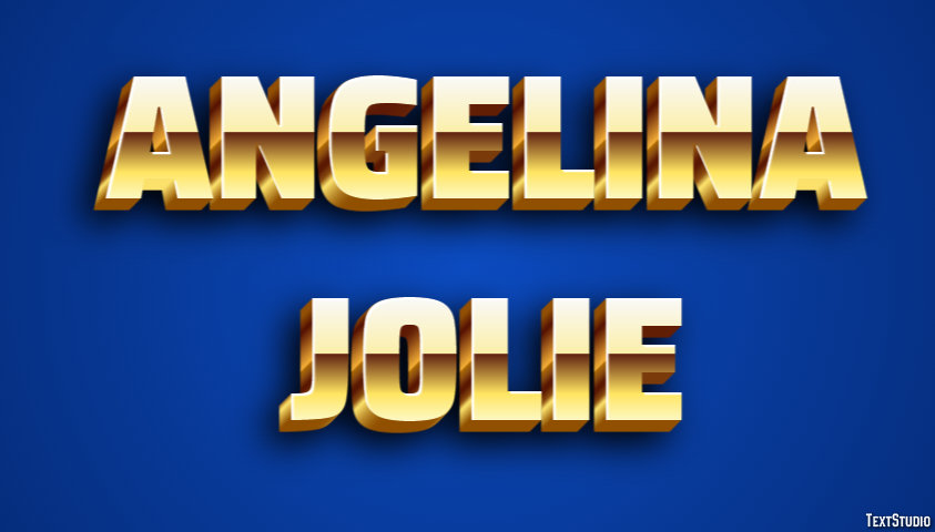 Angelina Jolie Efeito de texto