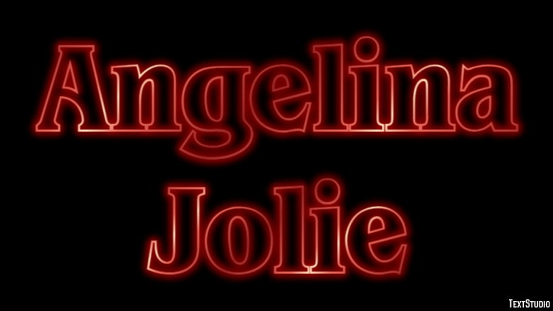 Angelina Jolie Efeito de texto
