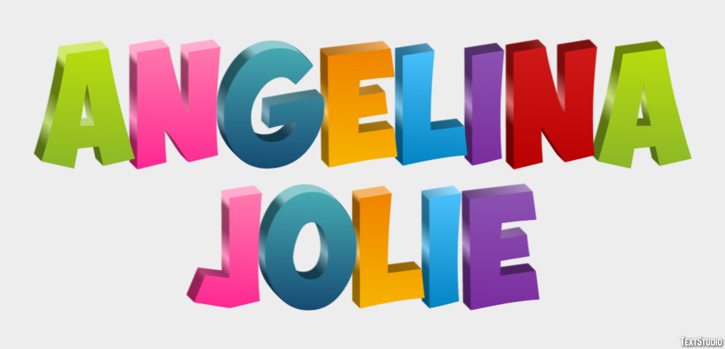 Angelina Jolie Efeito de texto