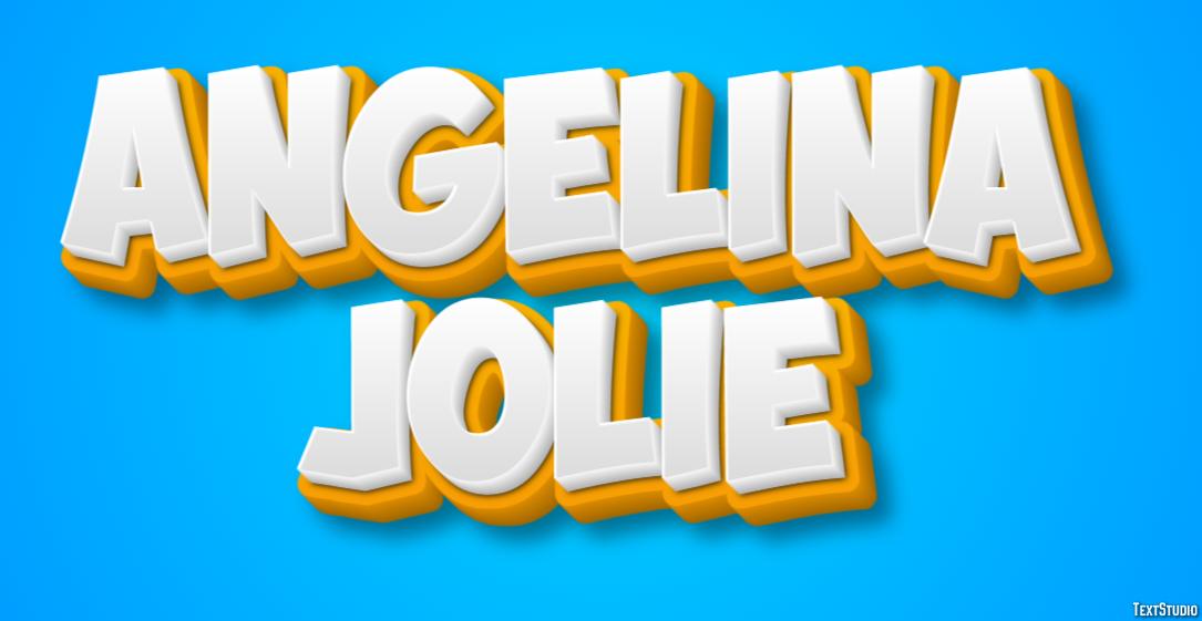 Angelina Jolie Efeito de texto