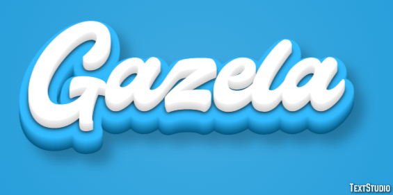 Gazela Efeito do texto