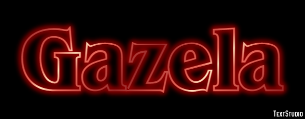 Gazela Efeito do texto