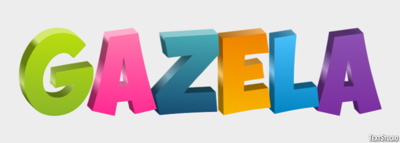Gazela Efeito do texto