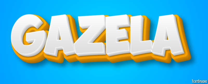 Gazela Efeito do texto