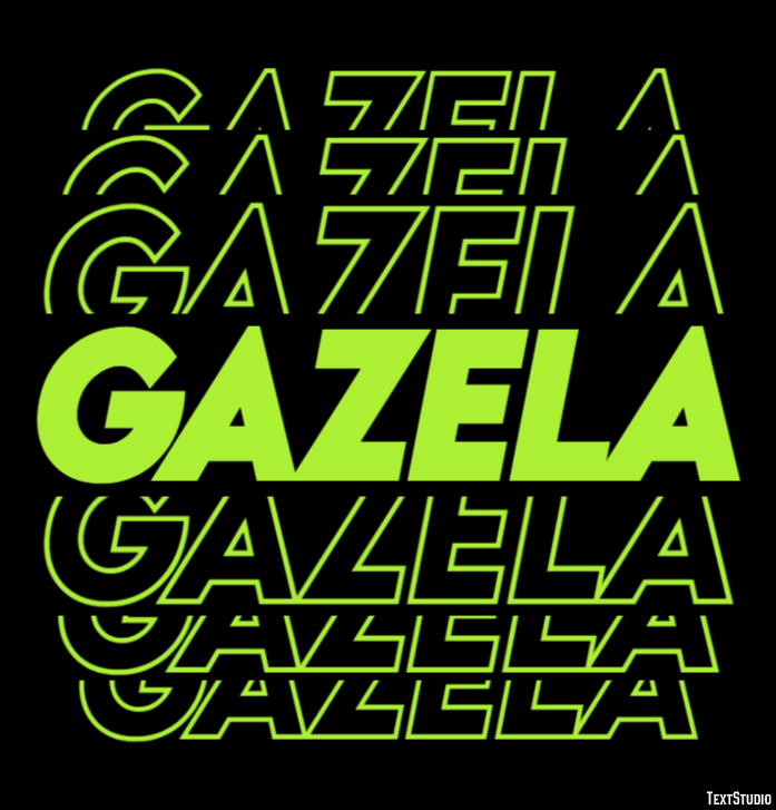 Gazela Efeito do texto