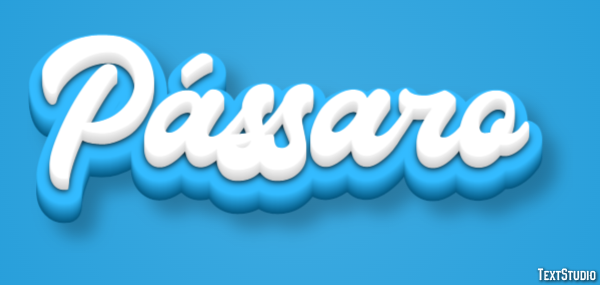 Pássaro テキスト効果