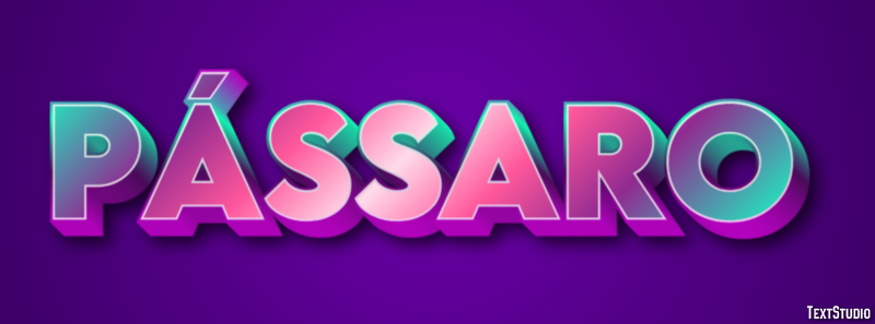 Pássaro テキスト効果