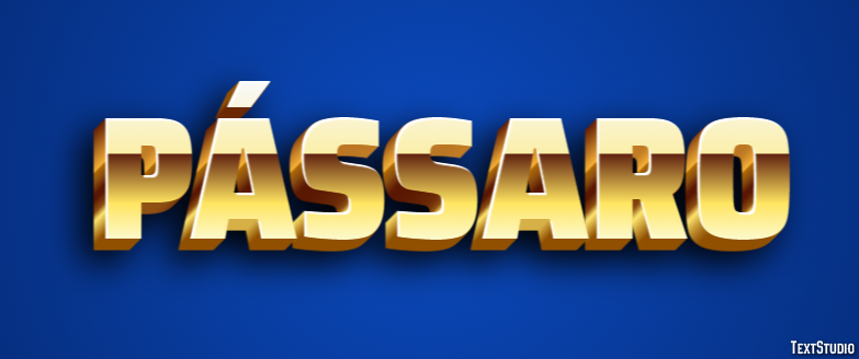 Pássaro テキスト効果