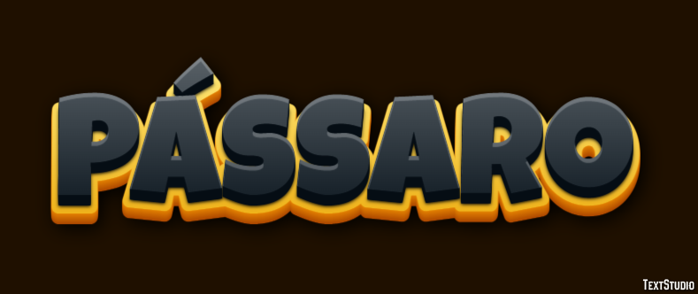 Pássaro テキスト効果