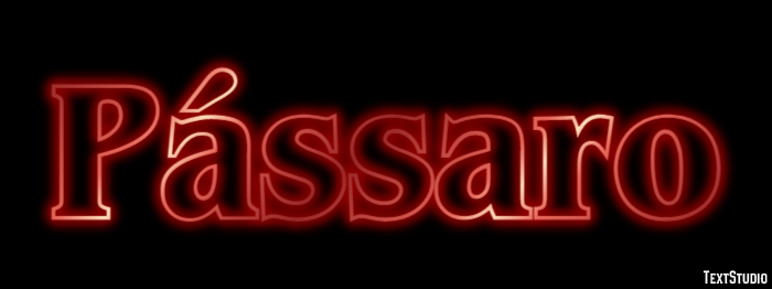 Pássaro テキスト効果
