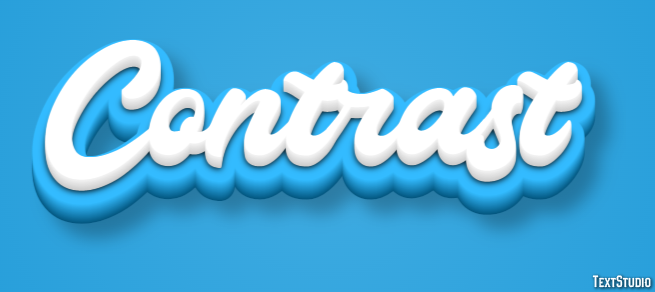 Contrast Text Effect