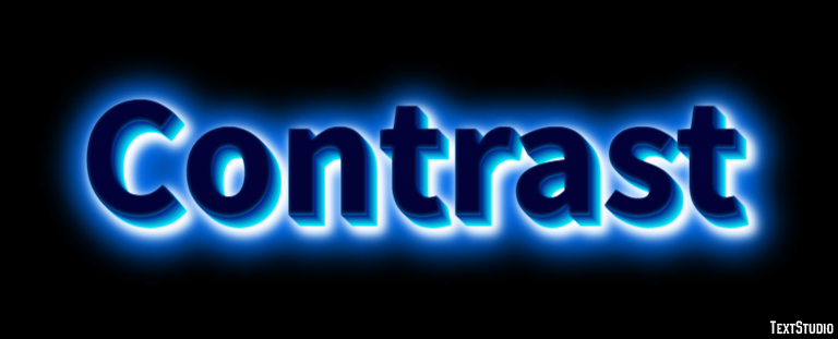 Contrast Effetto testo