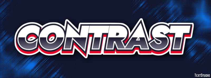 Contrast Text Effect