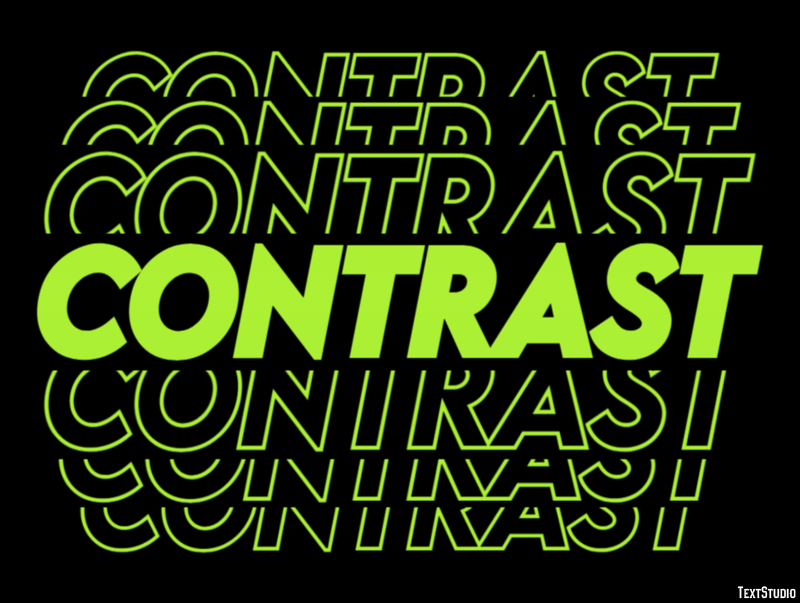 Contrast Text Effect