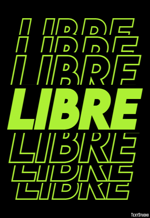 Libre Эффект текста