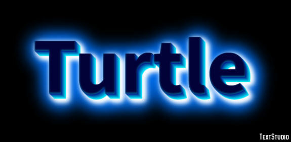 Turtle Efecto de Texto