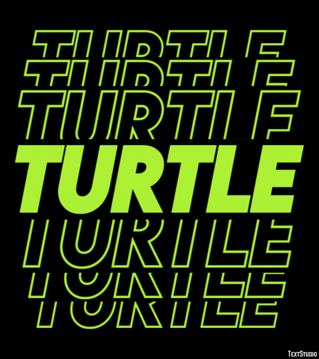 Turtle Efecto de Texto