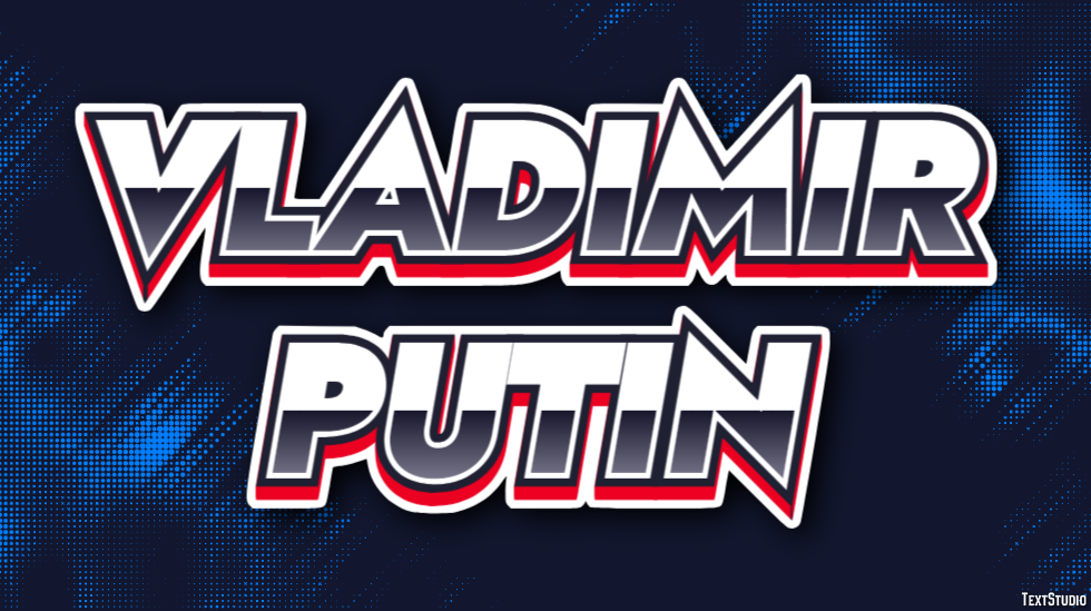 Vladimir Putin Efeito de texto