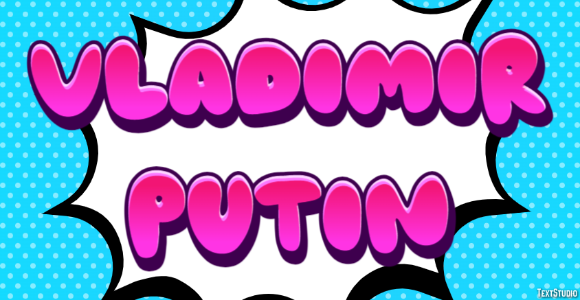 Vladimir Putin Efeito de texto