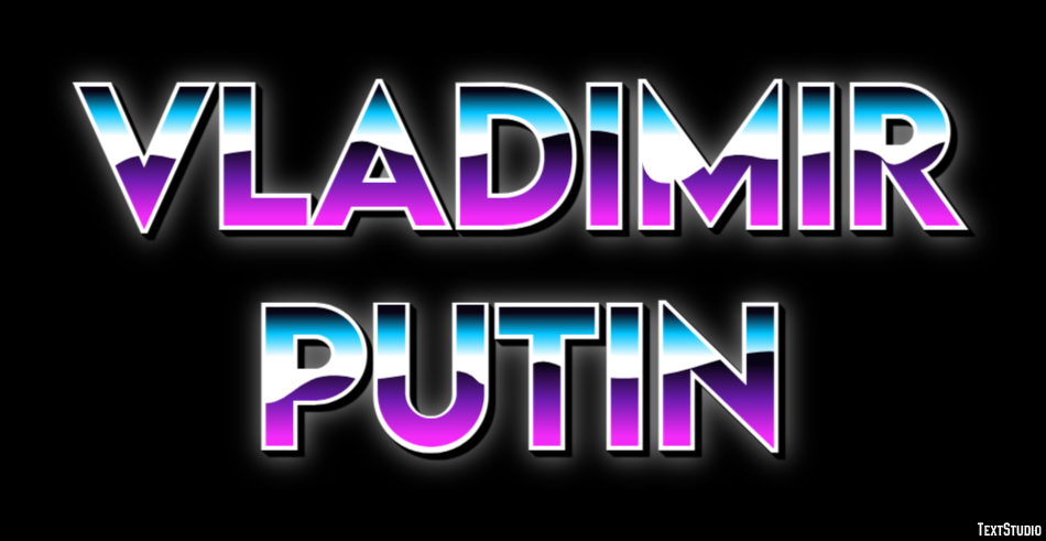 Vladimir Putin Efeito de texto