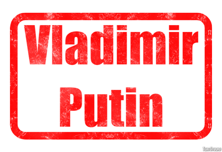 Vladimir Putin Efeito de texto