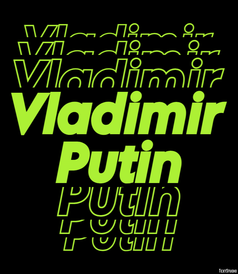 Vladimir Putin Efeito de texto