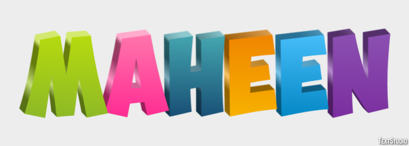Maheen Text Effect