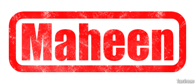 Maheen Text Effect