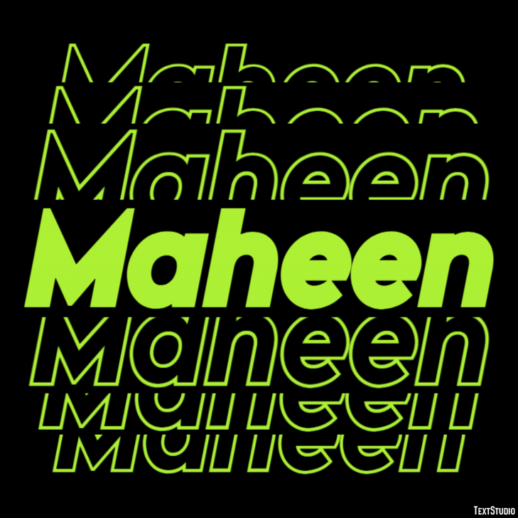 Maheen Text Effect