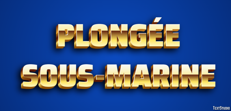 Plongée sous-marine Efeito de texto