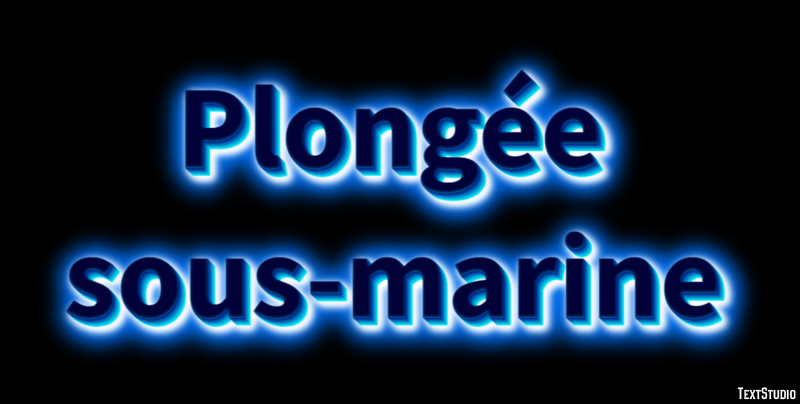 Plongée sous-marine Effet de Texte