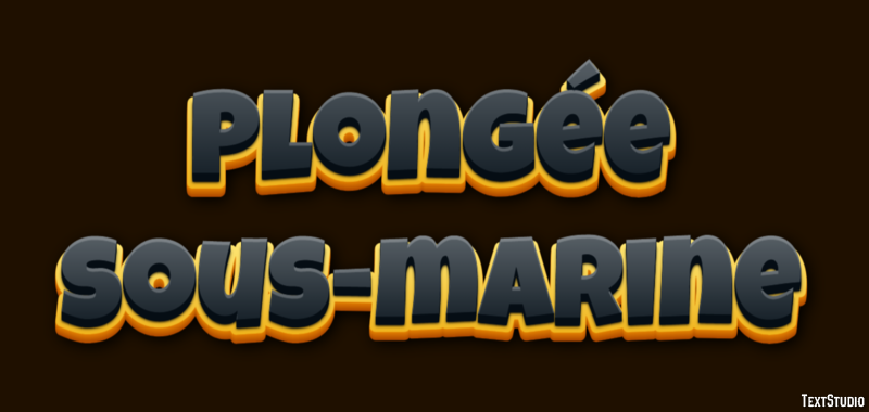 Plongée sous-marine Efeito de texto