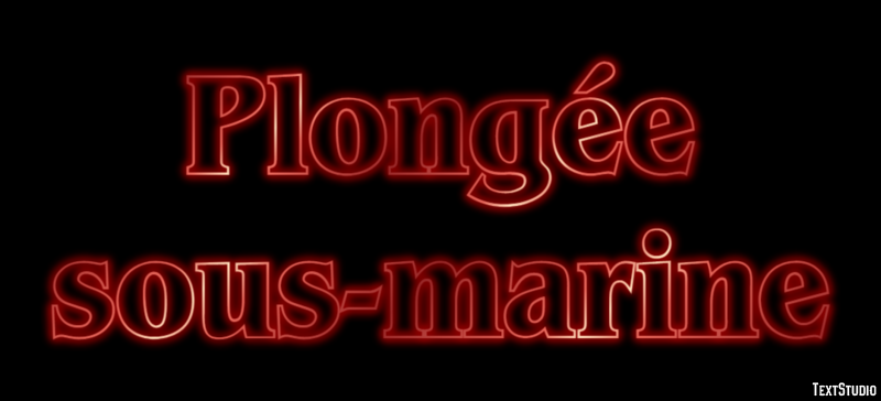 Plongée sous-marine Effet de texte