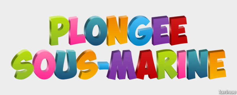 Plongée sous-marine Effet de texte