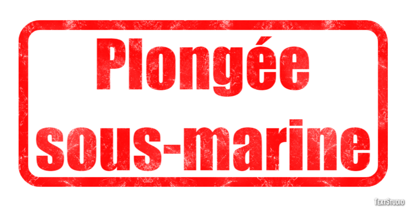 Plongée sous-marine Effet de texte