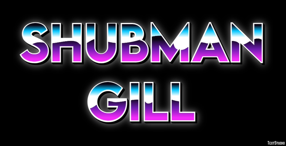 Shubman Gill Efeito de texto
