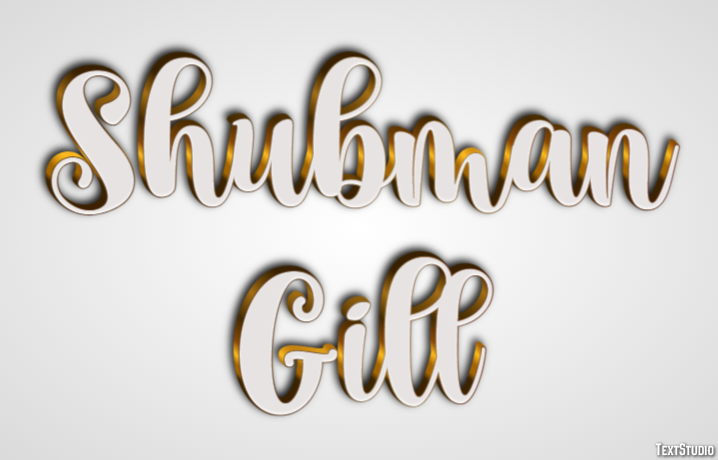Shubman Gill Efeito de texto