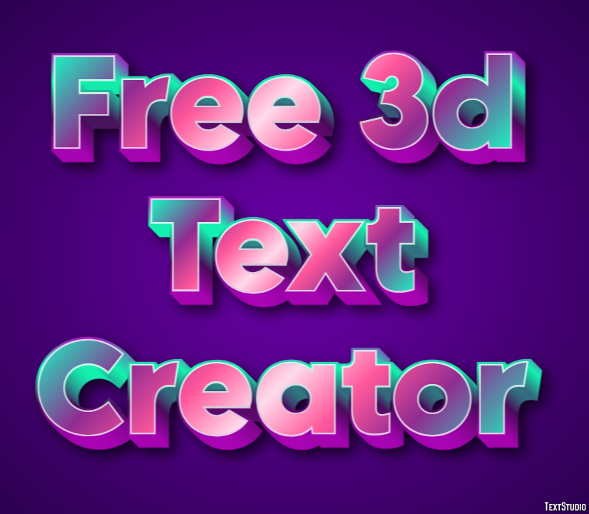 Free 3d Text Creator Efekt tekstowy