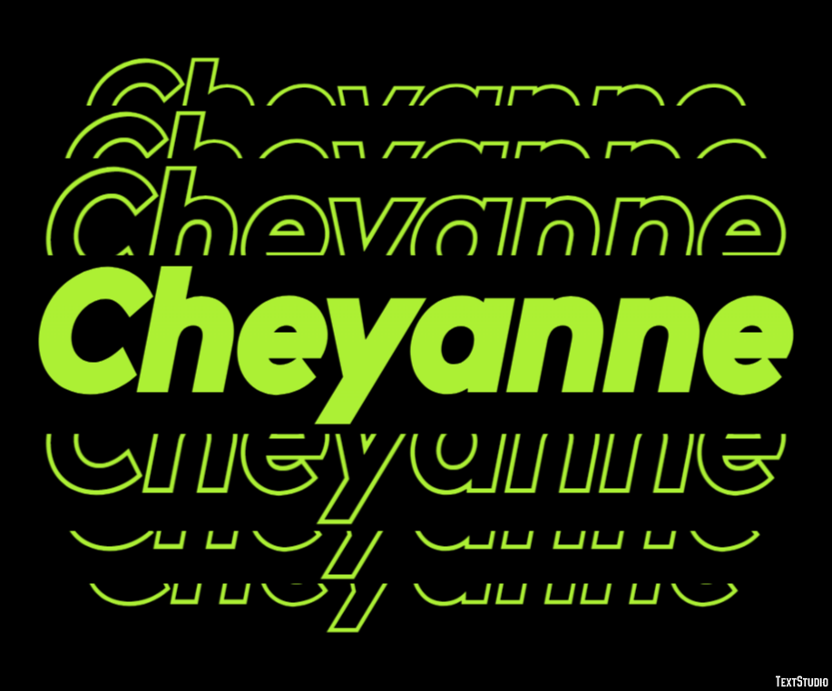 Cheyanne Effetto testo