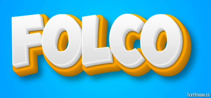 Folco Effetto testo