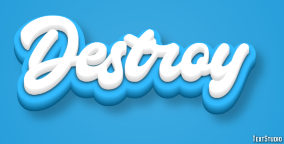 Destroy Text Effect