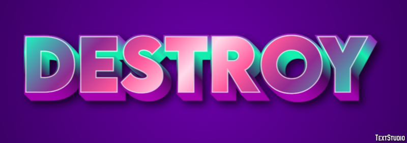 Destroy Text Effect