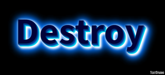 Destroy Text Effect